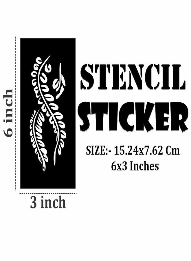 ORDERSHOCK Nature-Inspired Mehndi Stencil Sticker Set with Elegant Details for Kids & Adults Both Sticker - Image 4